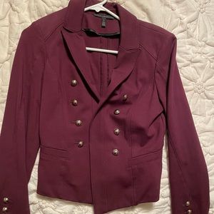 White House black market burgundy blazer. Excellent condition. Think Fall🍂🍁
